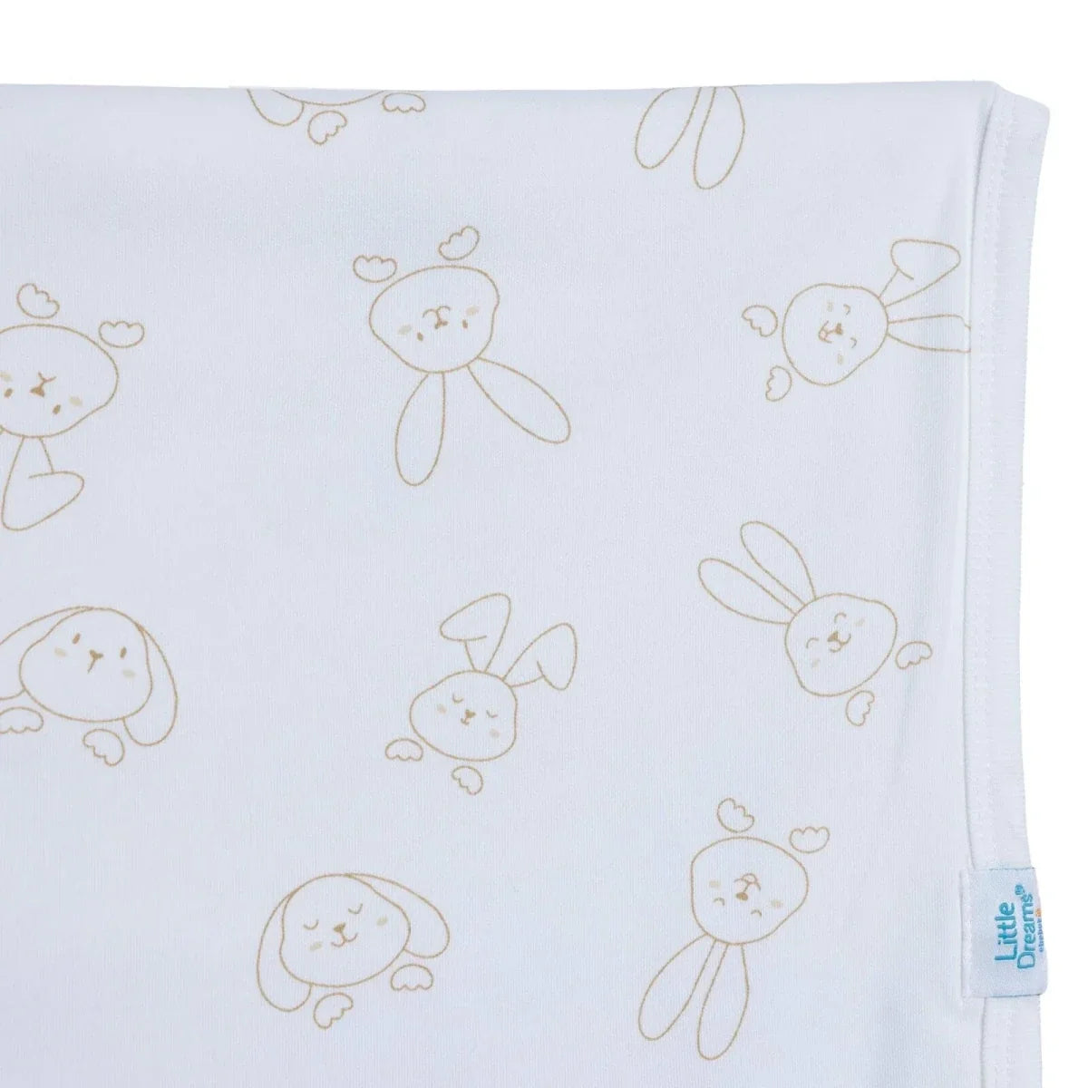 Little Dreams Bunny Print Jersey Baby Blanket (80 x 90 cm)