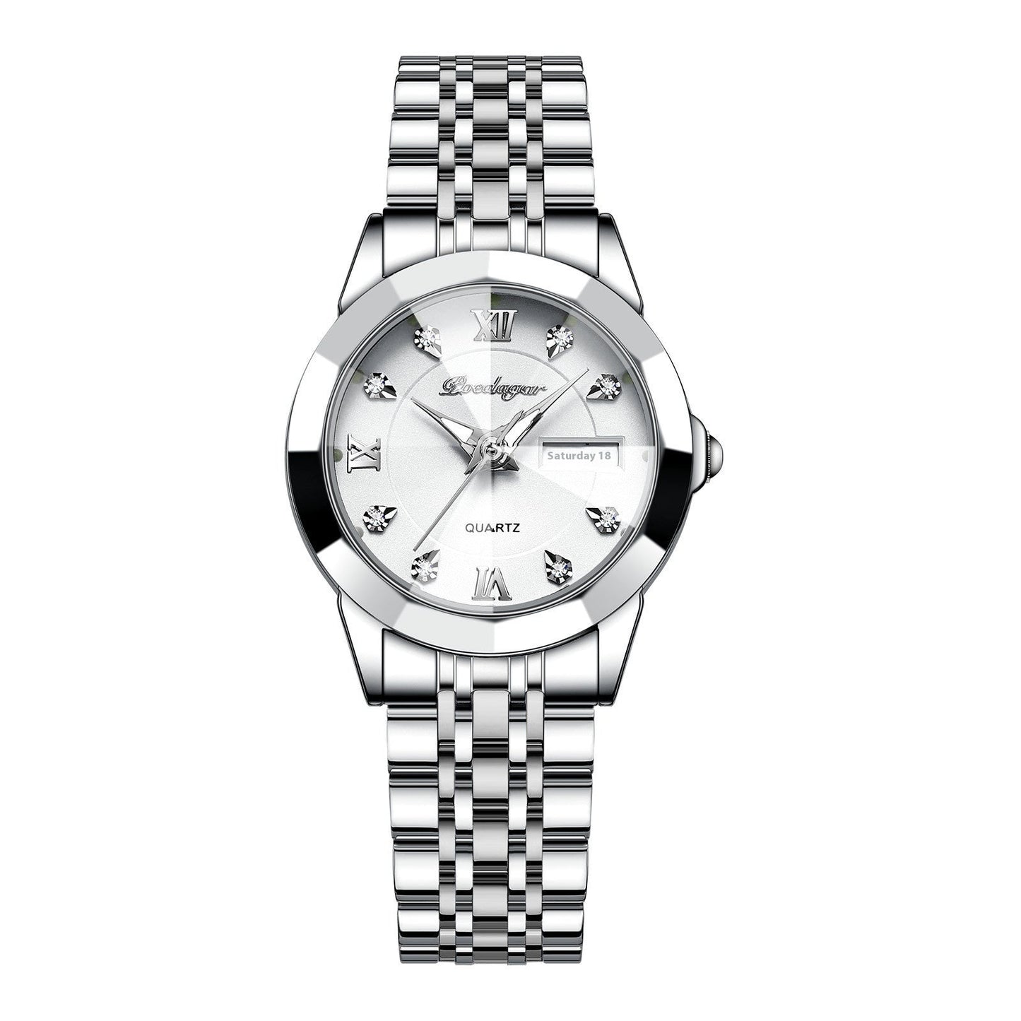 Women's Waterproof Luminous Double Calendar Wrist Watch