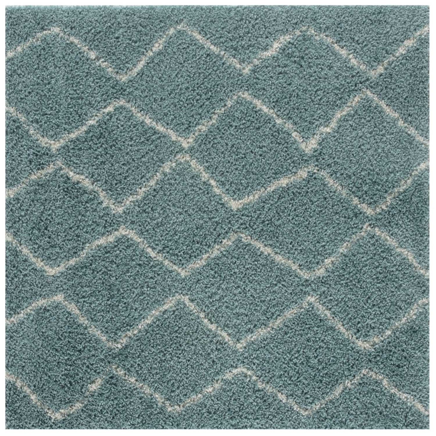 Moroccan Duck Egg Blue Shaggy Rug | 850