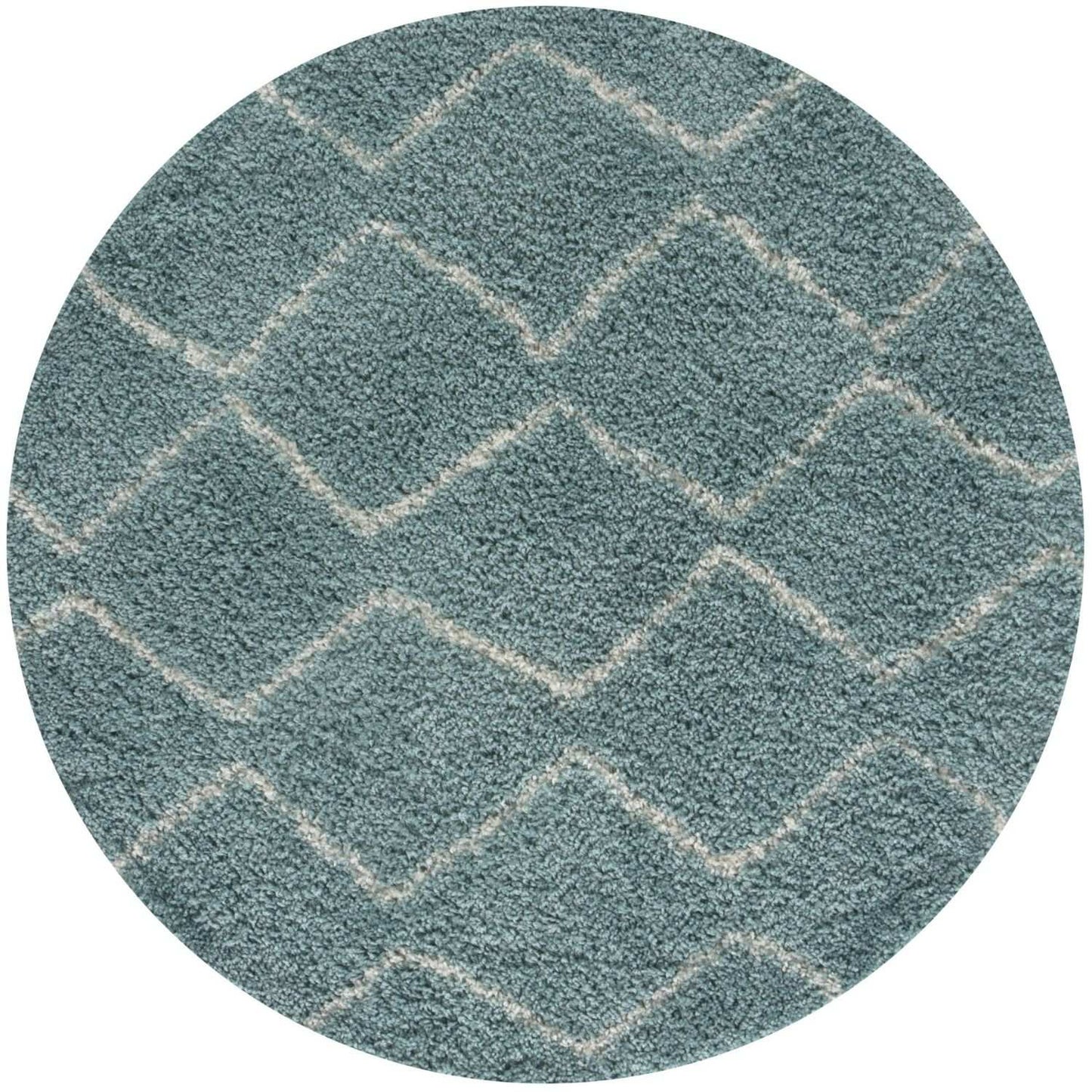 Moroccan Duck Egg Blue Shaggy Rug | 850