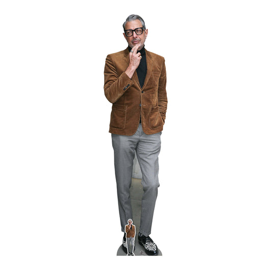 CS854 Jeff Goldblum (Suede Jacket) Height 194cm Lifesize Cardboard Cutout With Mini