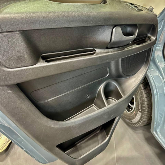 For Fiat Ducato RAM ProMaster Rubber Door Pocket Liner Inserts - Black - Van-X | Premium Door Storage Solution