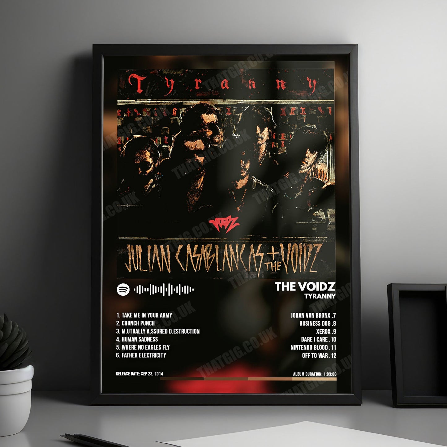 The Voidz "Tyranny" Album Cover Poster - with Complete Tracklist