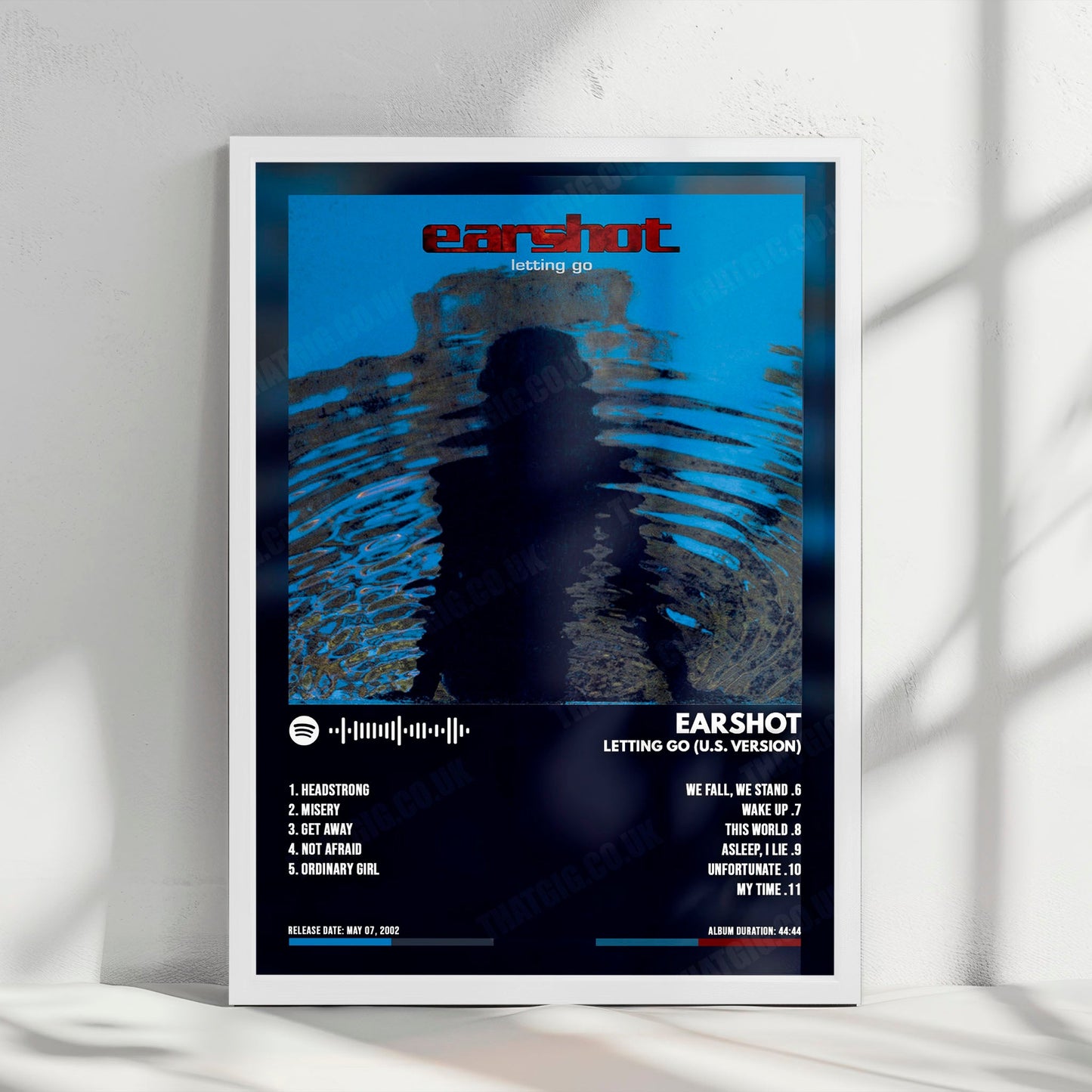 Earshot "Letting Go" Album Cover Poster - with Complete Tracklist
