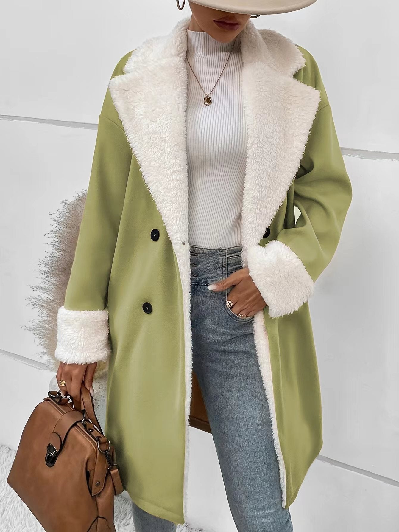 Leisure Commute Woolen Coat For Women