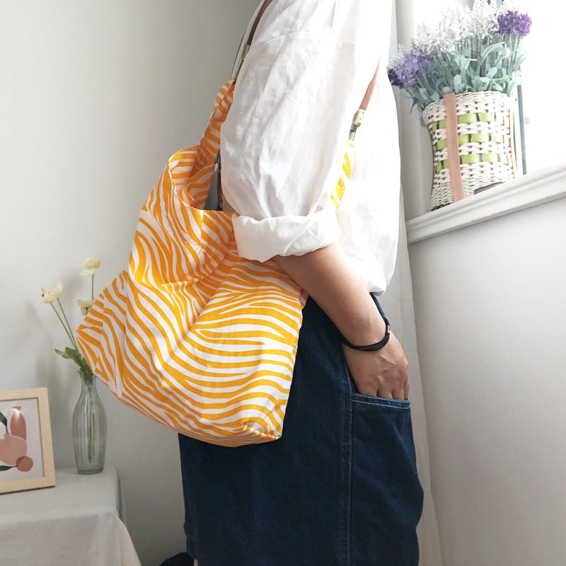 Retro Yellow Zebra Pattern Bag