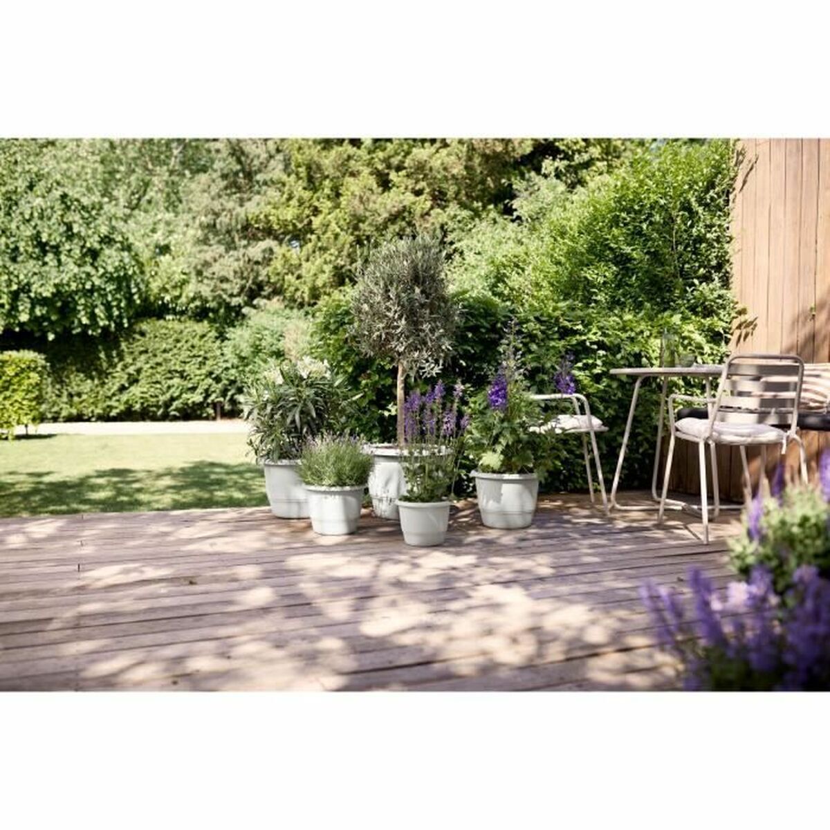 Plant pot Elho Amiga Round 47 White 47 x 35 cm