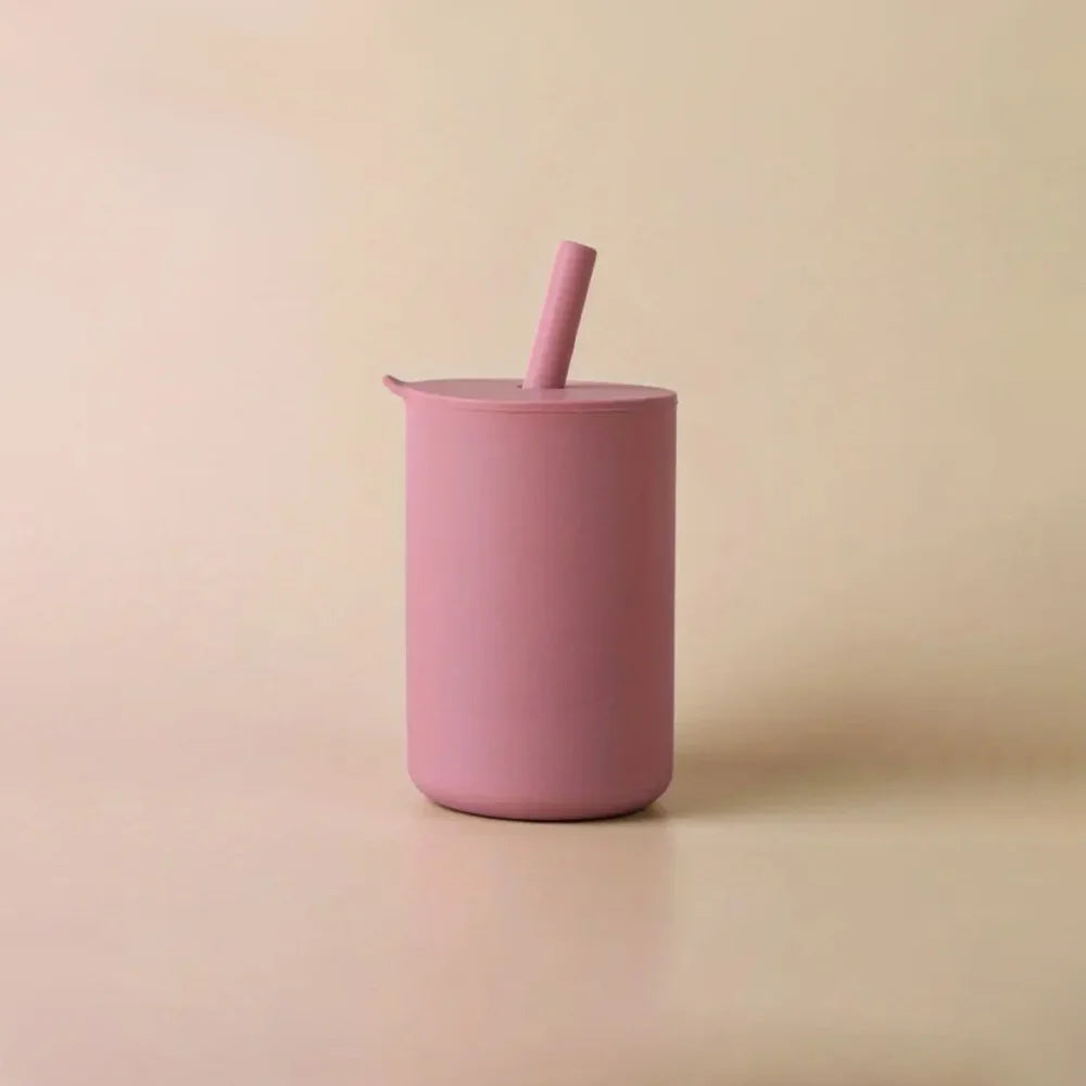 Silicone Baby Straw Cup - BPA-Free Anti-Hot Toddler Sippy Cup