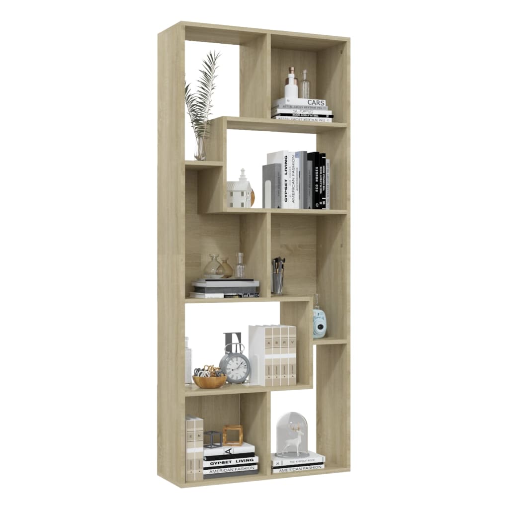 Modern Wooden Tall Open Bookcase Book Storage Cabinet Shelving Storage Display