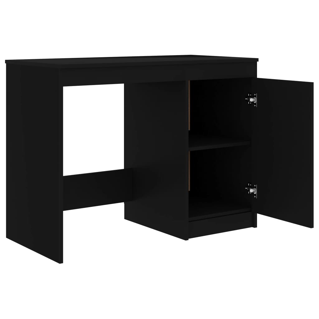 Modern Wooden Large Home Office Computer Writing Desk With 3 Drawers Cupboard