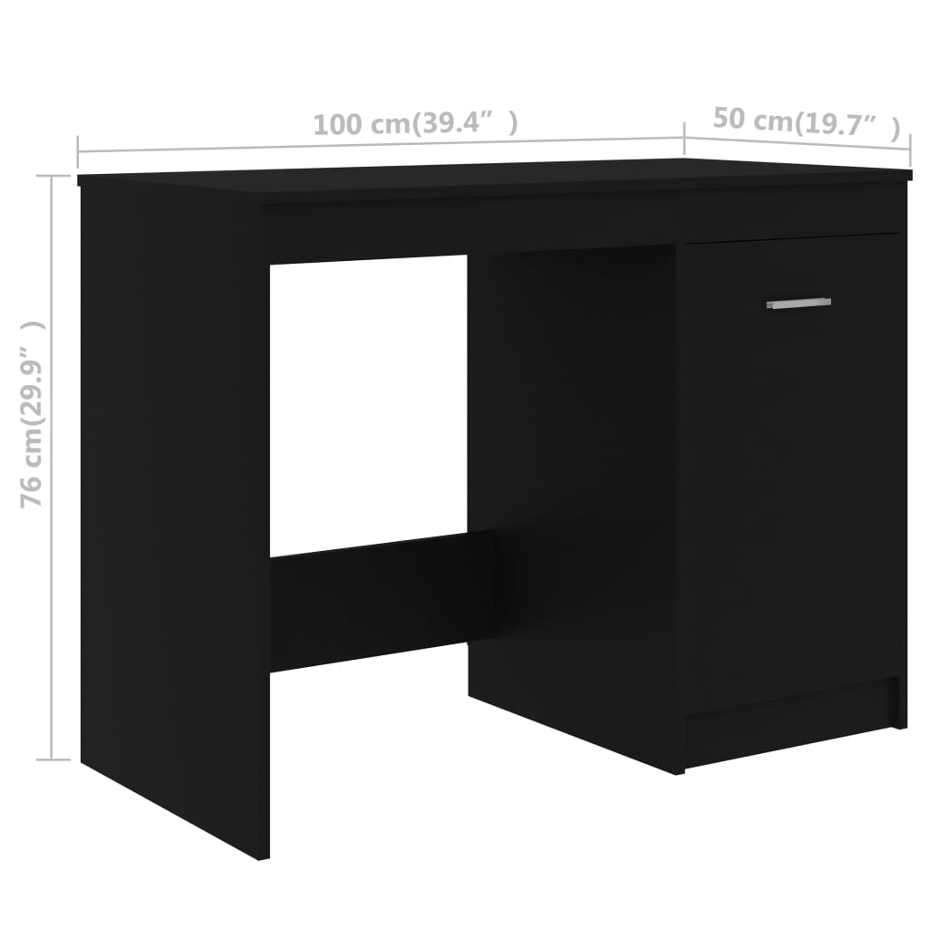 Modern Wooden Large Home Office Computer Writing Desk With 3 Drawers Cupboard