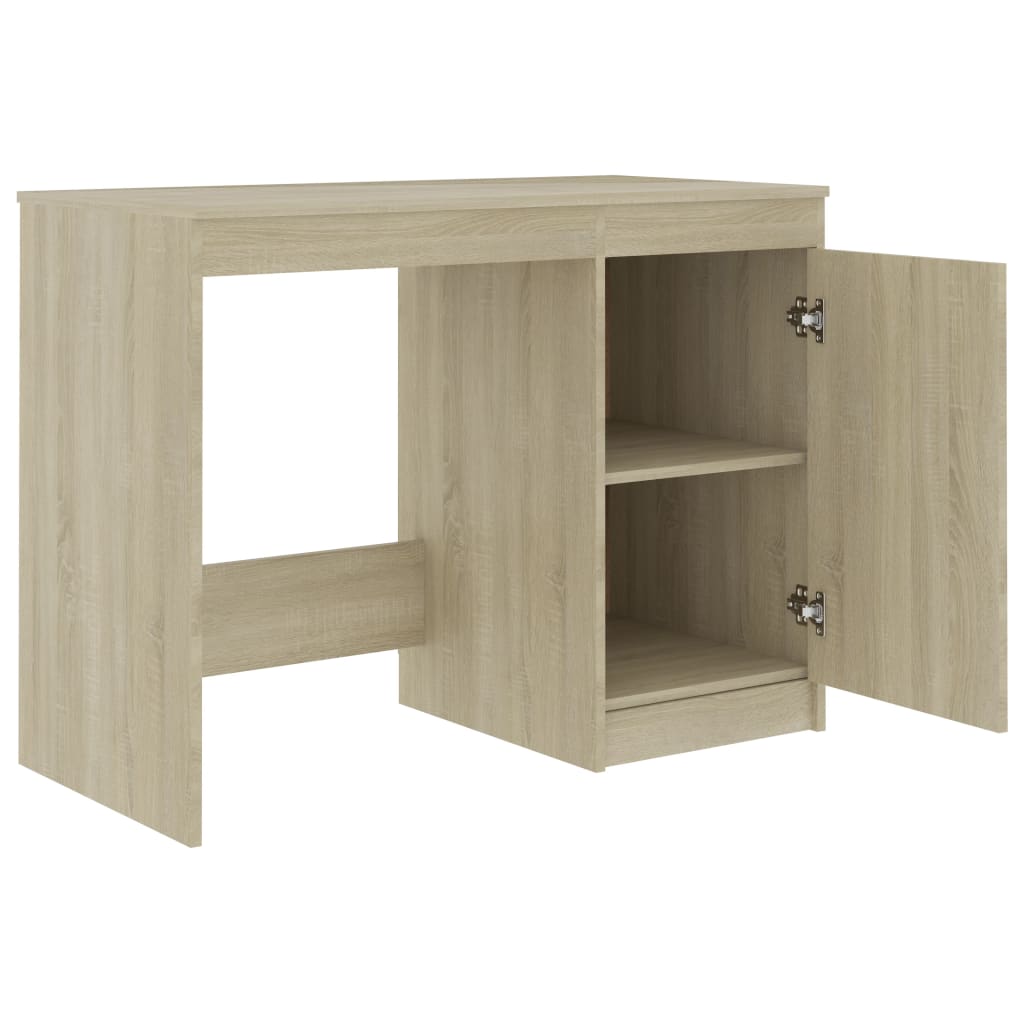 Modern Wooden Large Home Office Computer Writing Desk With 3 Drawers Cupboard