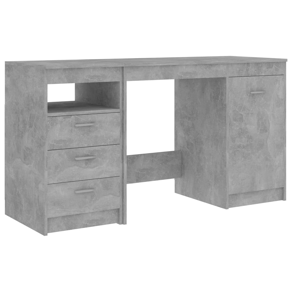 Modern Wooden Large Home Office Computer Writing Desk With 3 Drawers Cupboard