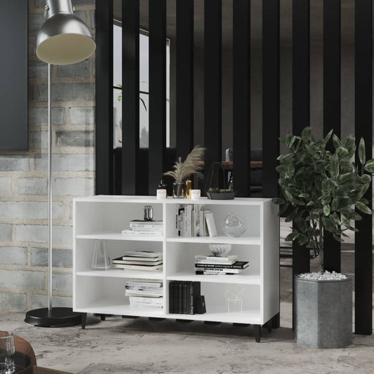 Modern Wooden Open Sideboard Storage Cabinet Unit With 6 Compartments