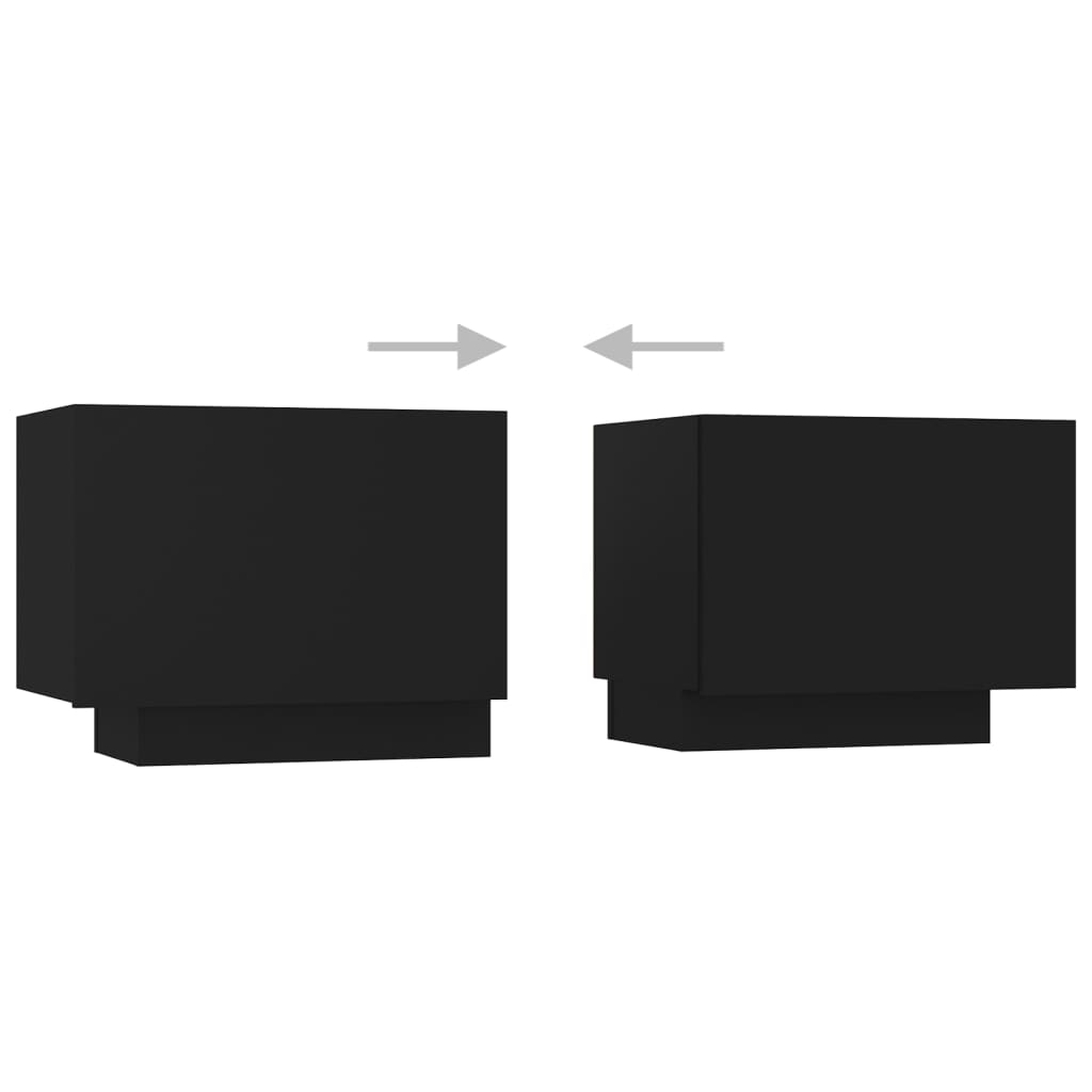 Modern Wooden 2pcs 70 Inch TV Tele Stand Unit Cabinet With LED Lights & Storage