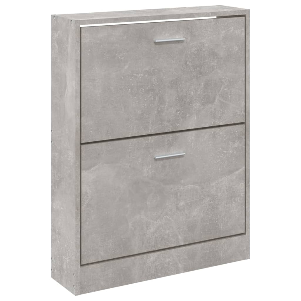 Modern Wooden Shoe Storage Flip Doors Cabinet With 2 Drawers Shoes Organiser Wood