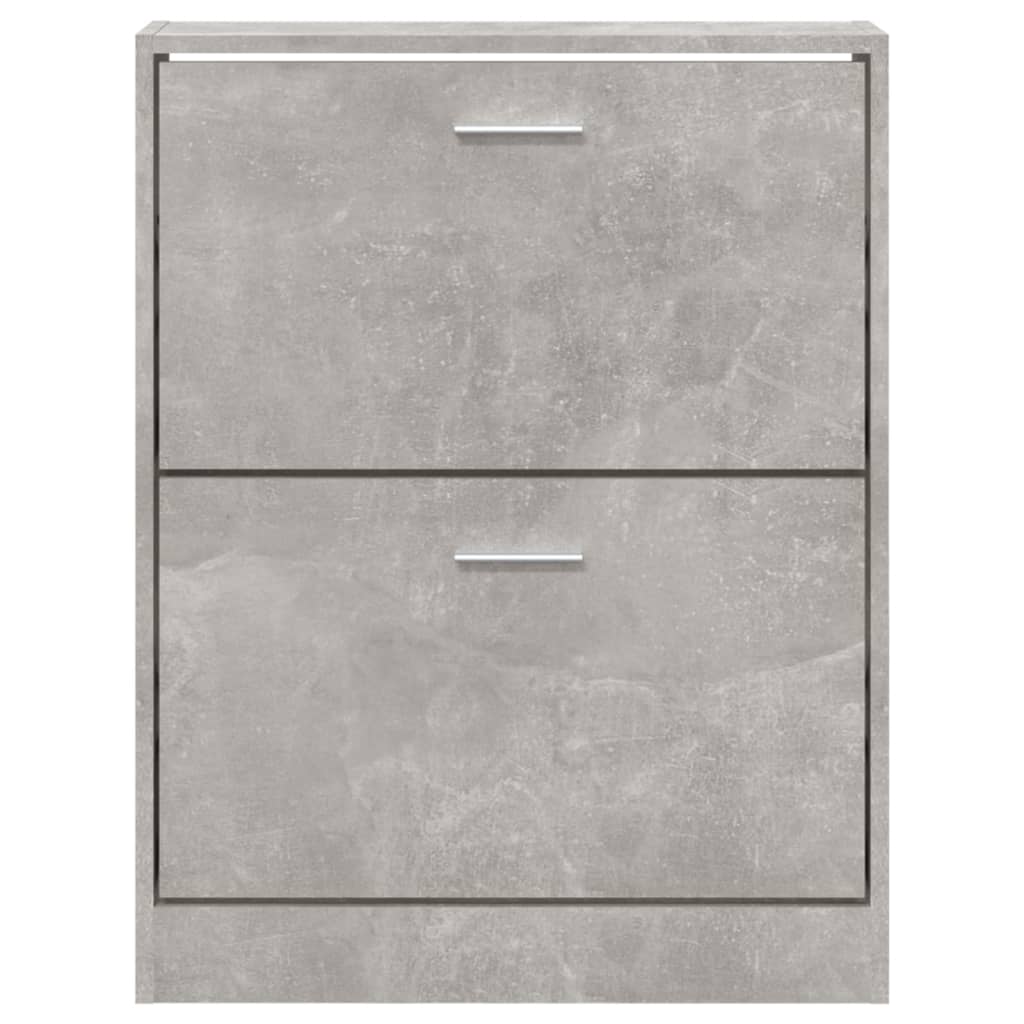 Modern Wooden Shoe Storage Flip Doors Cabinet With 2 Drawers Shoes Organiser Wood