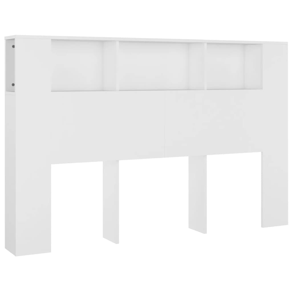 Modern Wooden Queen Size 1.6m Bed Headboard With Open Storage Compartments