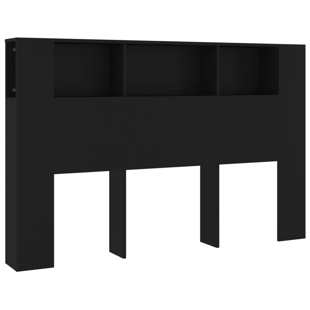 Modern Wooden Queen Size 1.6m Bed Headboard With Open Storage Compartments