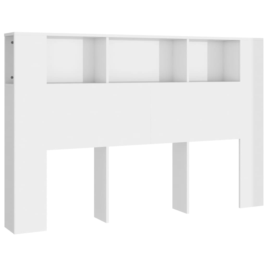 Modern Wooden Queen Size 1.6m Bed Headboard With Open Storage Compartments