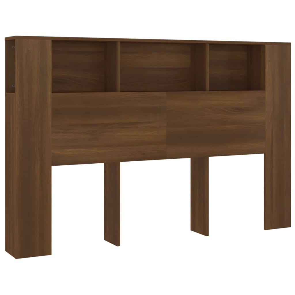 Modern Wooden Queen Size 1.6m Bed Headboard With Open Storage Compartments
