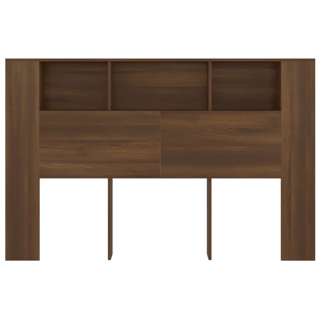 Modern Wooden Queen Size 1.6m Bed Headboard With Open Storage Compartments