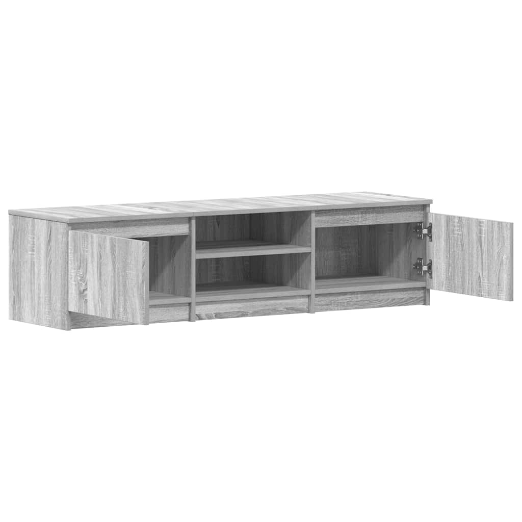 Modern Wooden 55 Inch TV Tele Stand Unit Cabinet With 2 Doors & Open Storage