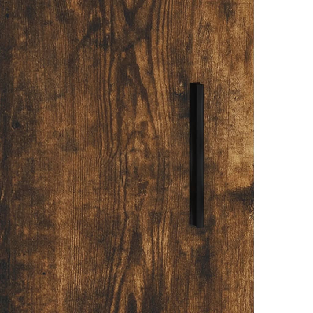 Modern Wooden Wall Mounted 2 Door Floating Storage Cabinet Unit With Glass Doors