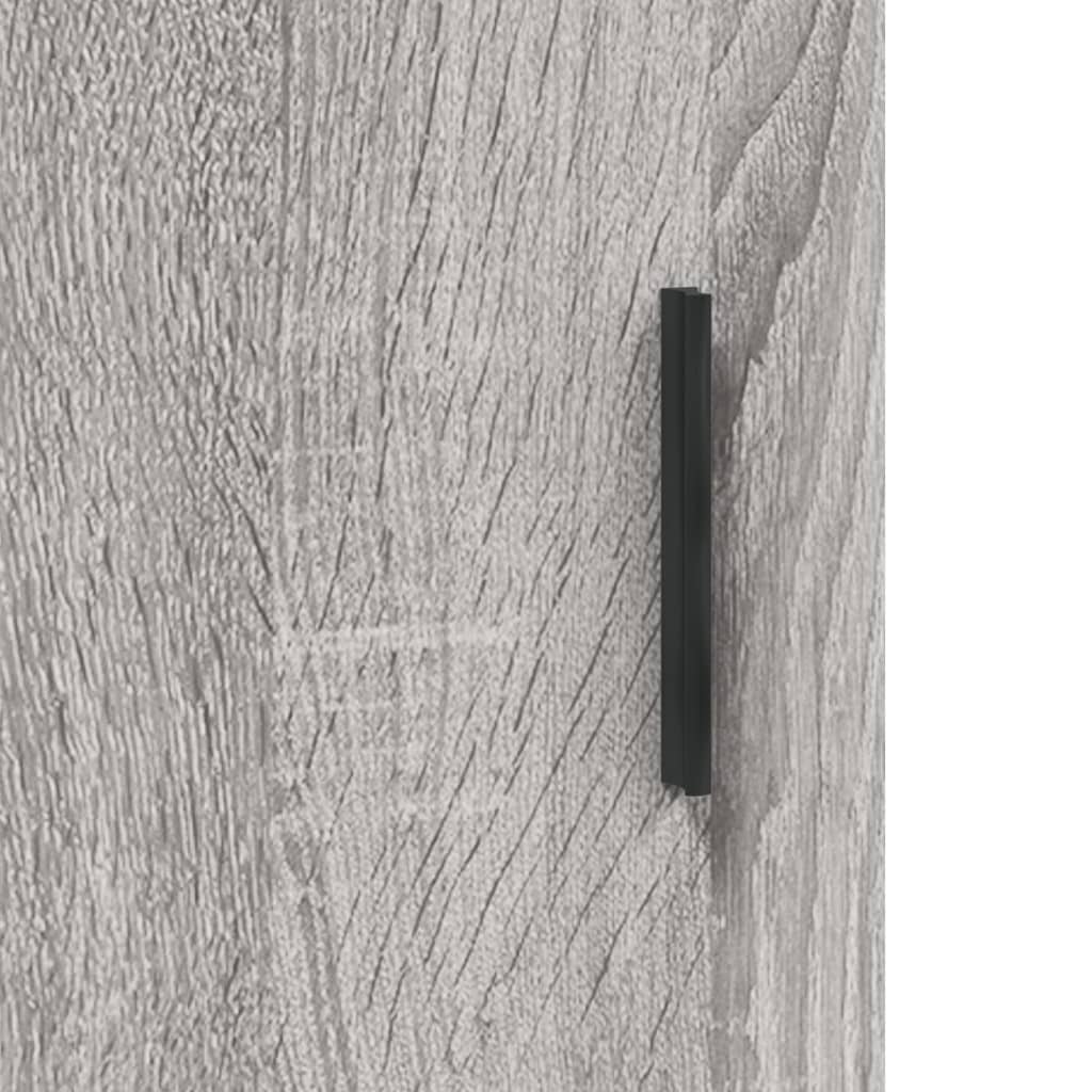 Modern Wooden Wall Mounted 2 Door Floating Storage Cabinet Unit With Glass Doors