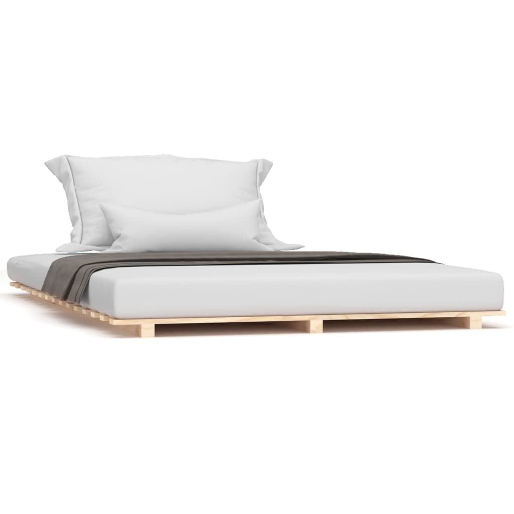 Bed Frame without Mattress 150x200 cm King Size Solid Wood Pine
