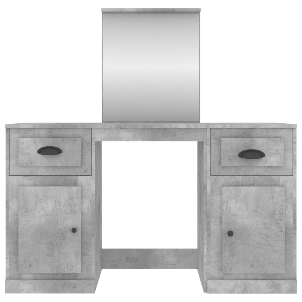 Modern Wooden Large Dressing Table Makeup Vanity Desk With Storage & Mirror