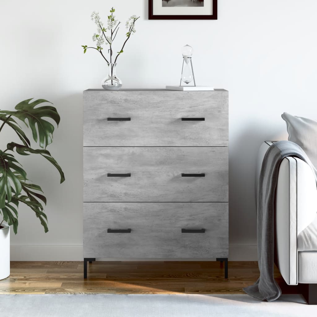 Modern Wooden Sideboard Storage Cabinet With 3 Drawers Wood Chest Of Drawers
