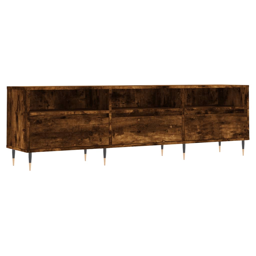 Modern Wooden TV Tele Stand Unit Cabinet With 3 Drawers & Open Storage Shelves