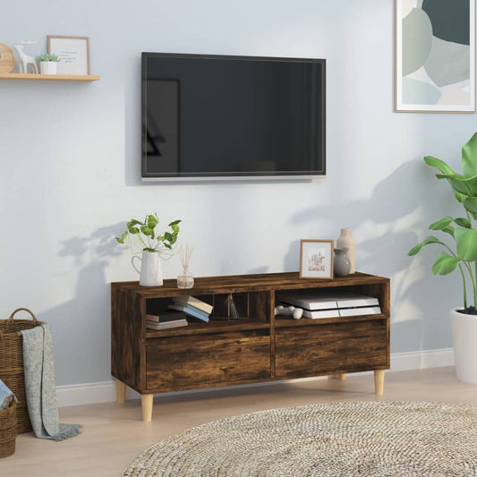 Modern Wooden 40 Inch TV Tele Stand Unit Cabinet With 2 Storage Drawers