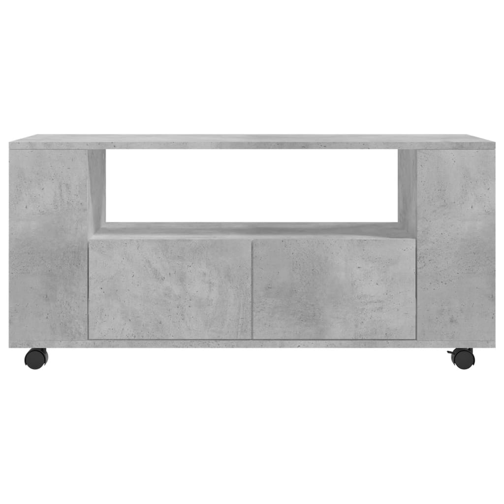 Modern Wooden 40 Inch TV Tele Stand Unit Cabinet With Storage & Wheels