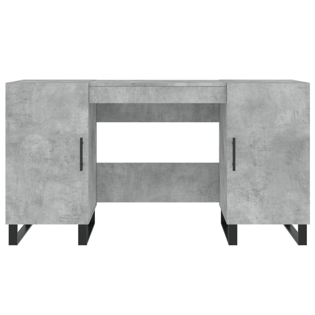 Modern Wooden Home Office Computer Table Desk With 2 Storage Cupboards Wood