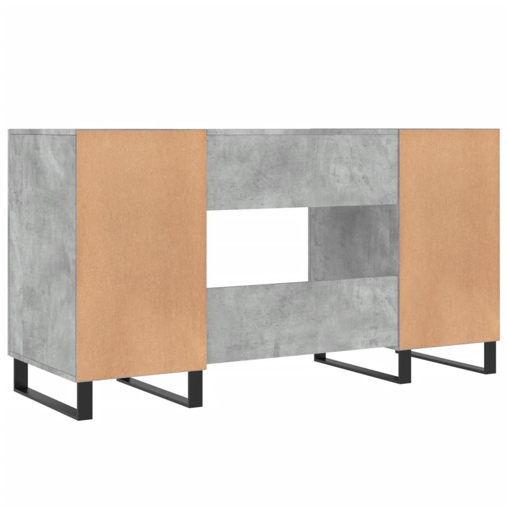 Modern Wooden Home Office Computer Table Desk With 2 Storage Cupboards Wood
