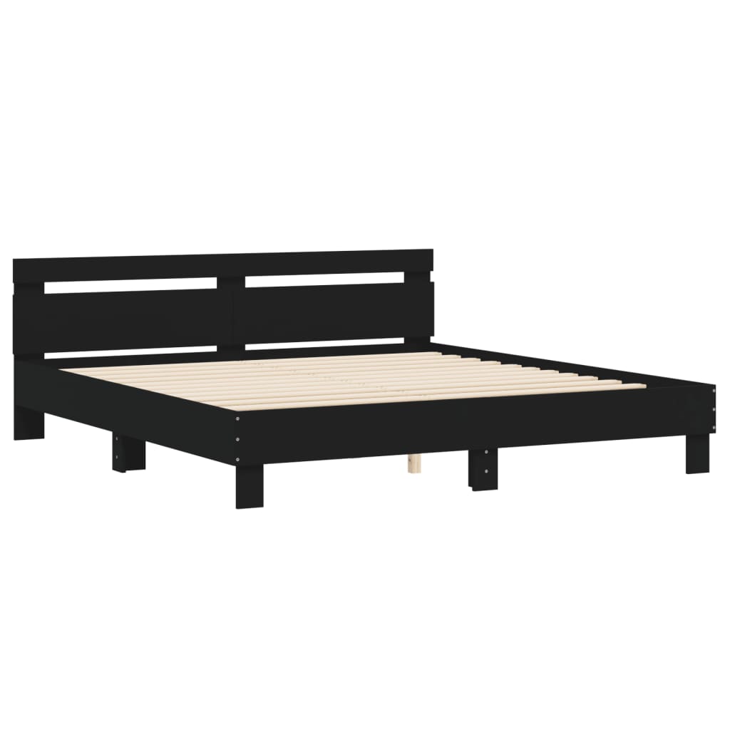 Modern Wooden Super King Size 1.8m Bed Frame Base With Headboard Wood Beds
