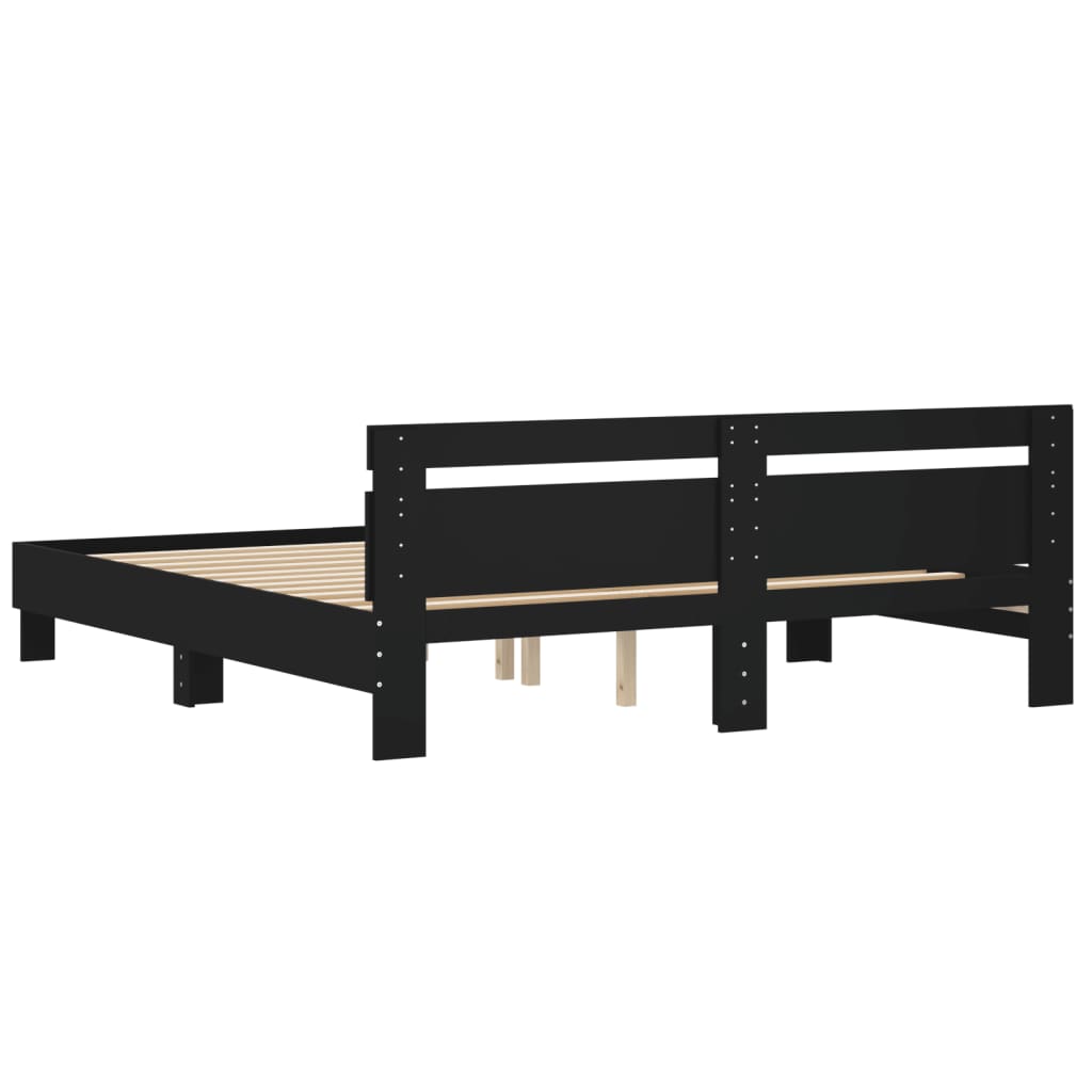 Modern Wooden Super King Size 1.8m Bed Frame Base With Headboard Wood Beds