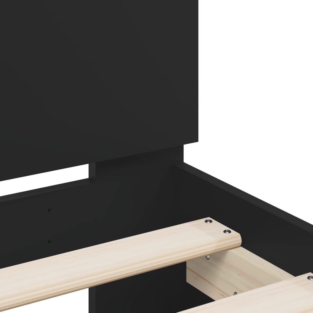 Modern Wooden Super King Size 1.8m Bed Frame Base With Headboard Wood Beds
