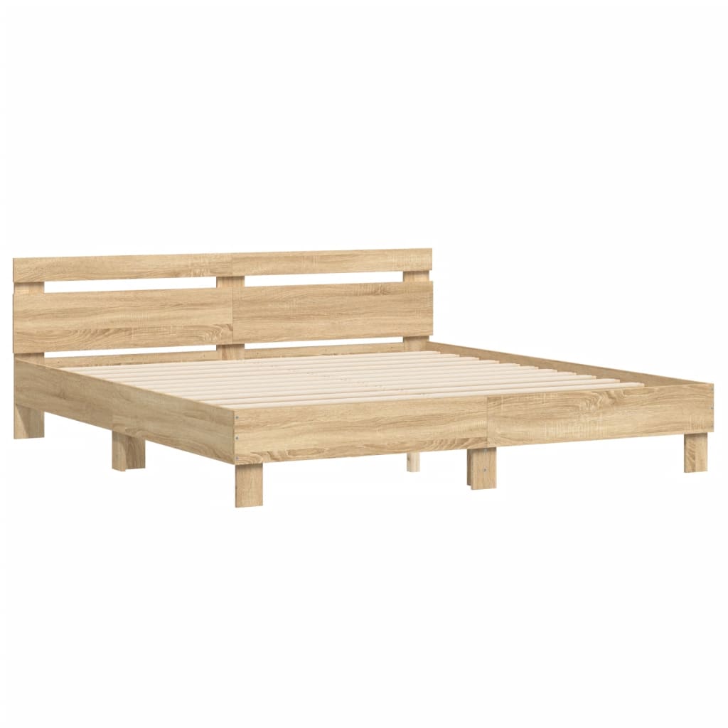 Modern Wooden Super King Size 1.8m Bed Frame Base With Headboard Wood Beds
