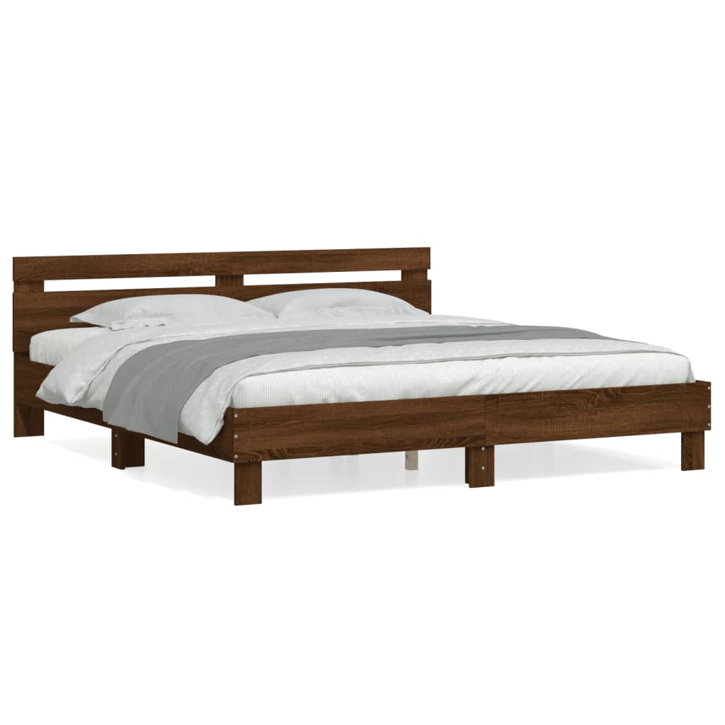 Modern Wooden Super King Size 1.8m Bed Frame Base With Headboard Wood Beds