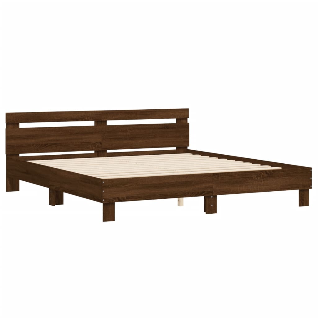 Modern Wooden Super King Size 1.8m Bed Frame Base With Headboard Wood Beds