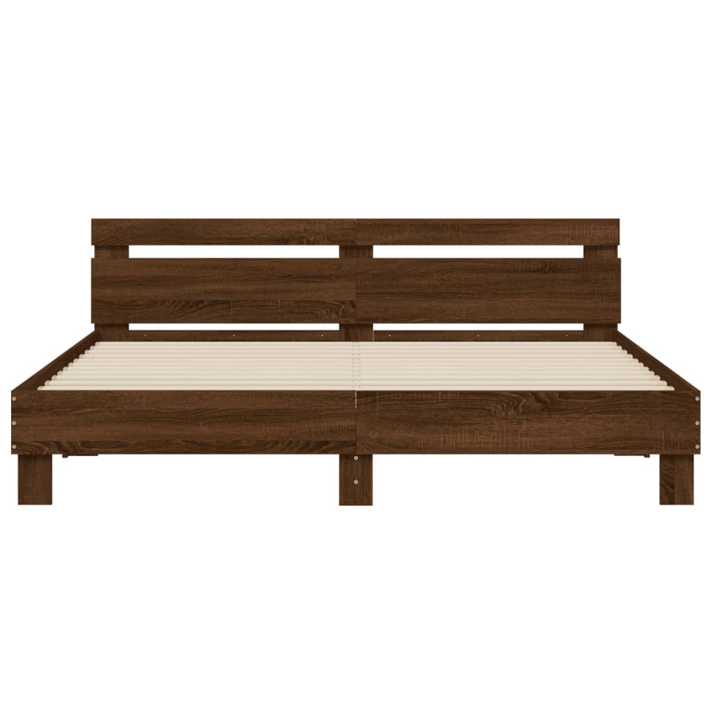 Modern Wooden Super King Size 1.8m Bed Frame Base With Headboard Wood Beds