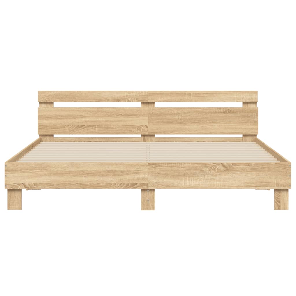 Modern Wooden Queen Size 1.6m Bed Frame Base With Headboard Wood Beds