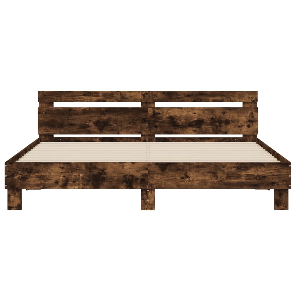 Modern Wooden Queen Size 1.6m Bed Frame Base With Headboard Wood Beds
