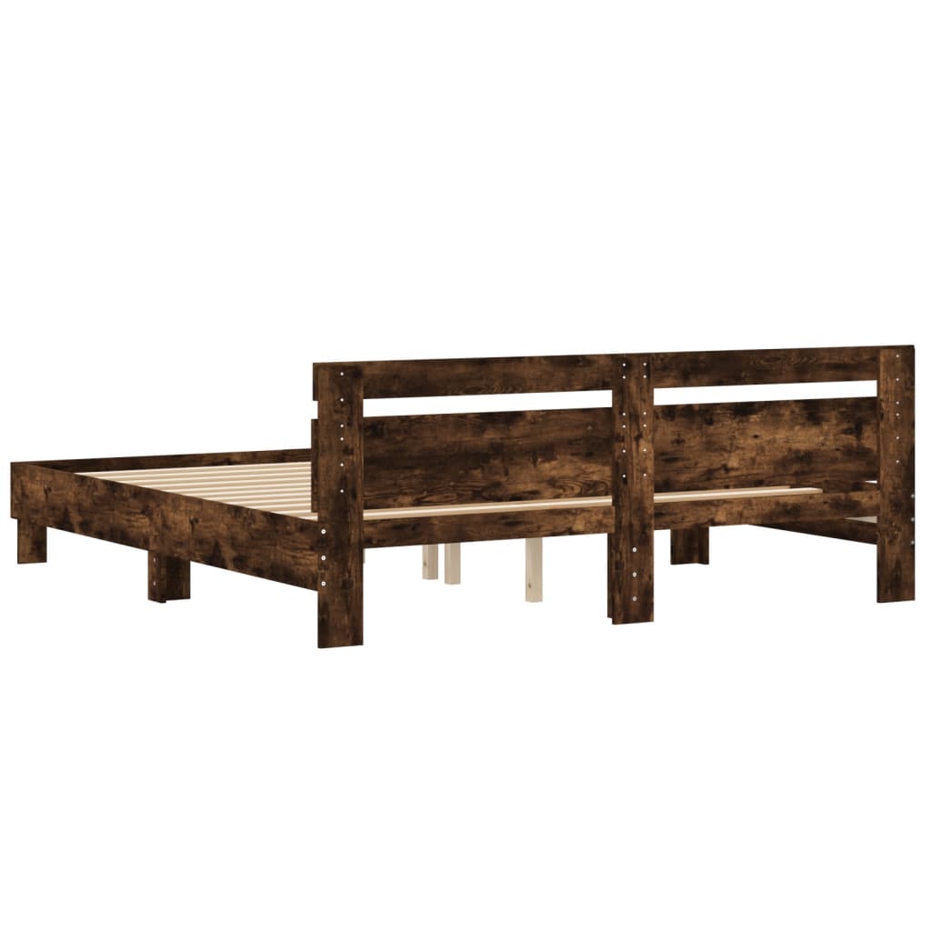 Modern Wooden Queen Size 1.6m Bed Frame Base With Headboard Wood Beds