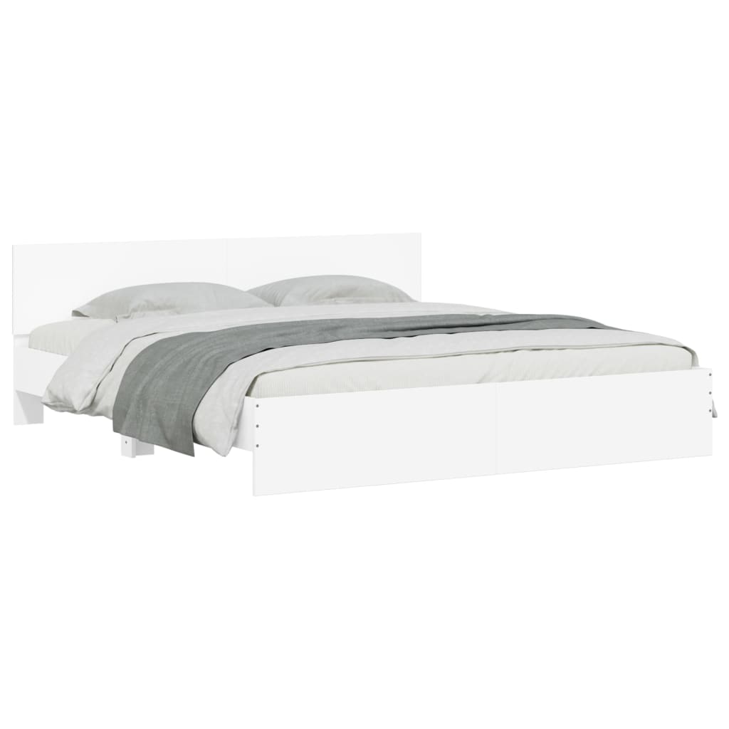 Modern Wooden Emperor Size 2m Bed Frame Base With Headboard Wood Beds
