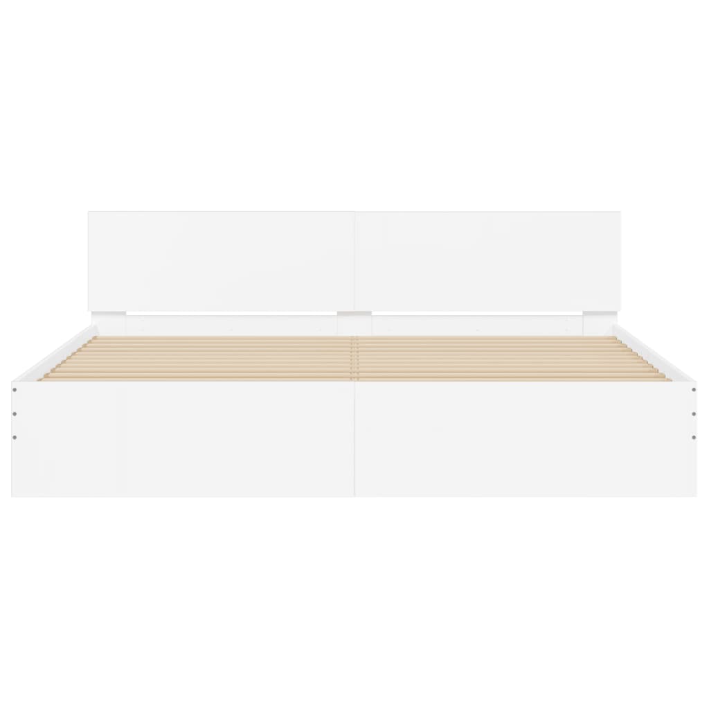 Modern Wooden Emperor Size 2m Bed Frame Base With Headboard Wood Beds