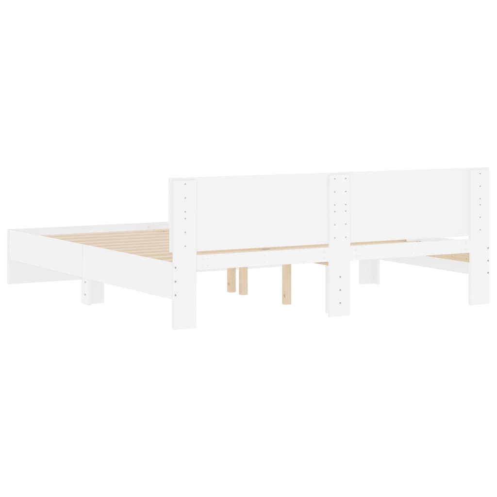 Modern Wooden Emperor Size 2m Bed Frame Base With Headboard Wood Beds